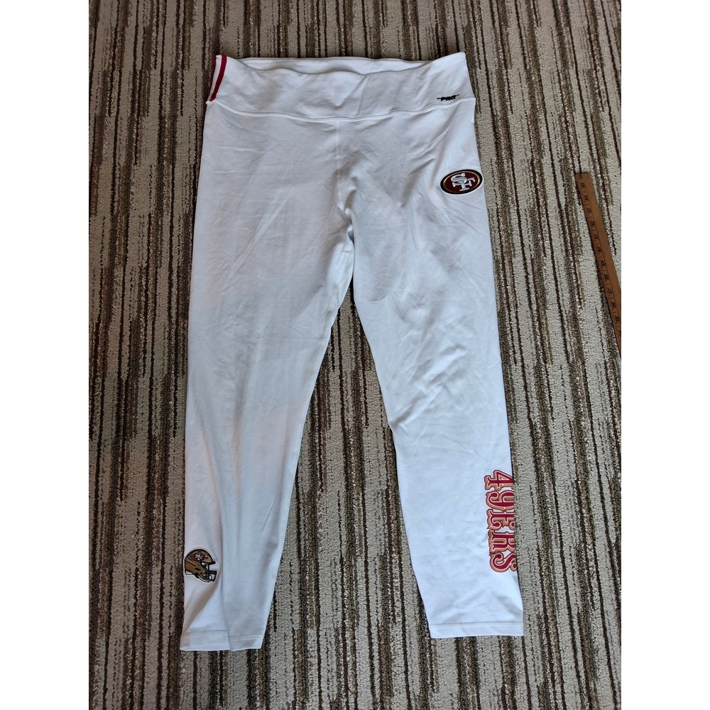 Pro Standard San Francisco 49ers White Leggings Luxury Athletic Womens 2XL